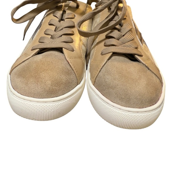 Corkys Spiked Gold Leopard Shiny Metallic Star Slip On Casual Cool Shoes - Picture 5 of 11